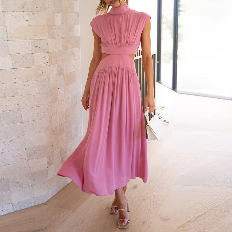Adella - Modisches Cut-Out Plissee Kleid