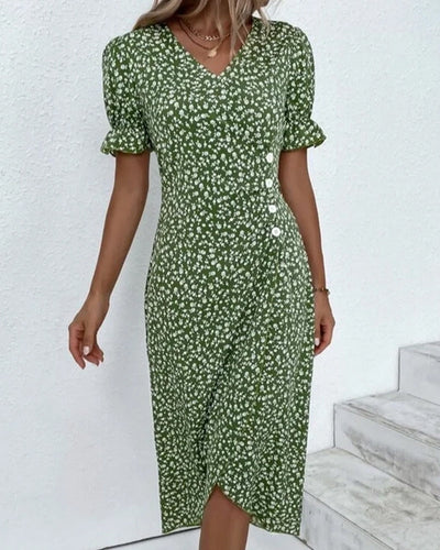 Alexis - Geblümtes Kleid mit Bauchbedeckung