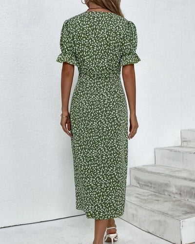 Alexis - Geblümtes Kleid mit Bauchbedeckung