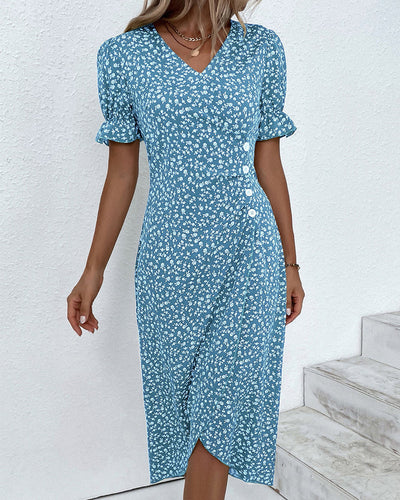 Alexis - Geblümtes Kleid mit Bauchbedeckung