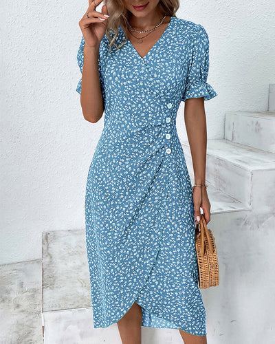 Alexis - Geblümtes Kleid mit Bauchbedeckung