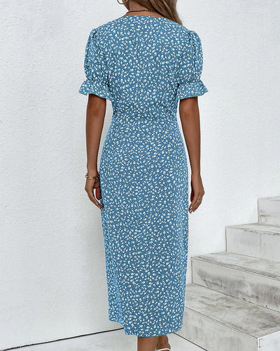 Alexis - Geblümtes Kleid mit Bauchbedeckung