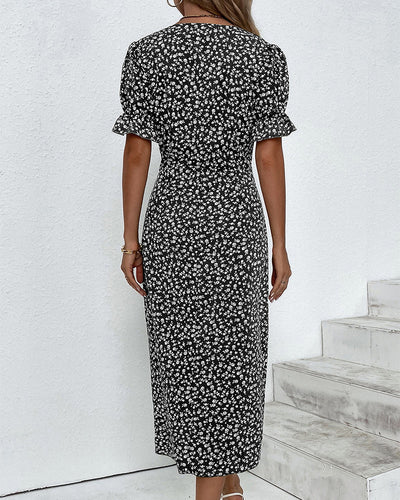 Alexis - Geblümtes Kleid mit Bauchbedeckung