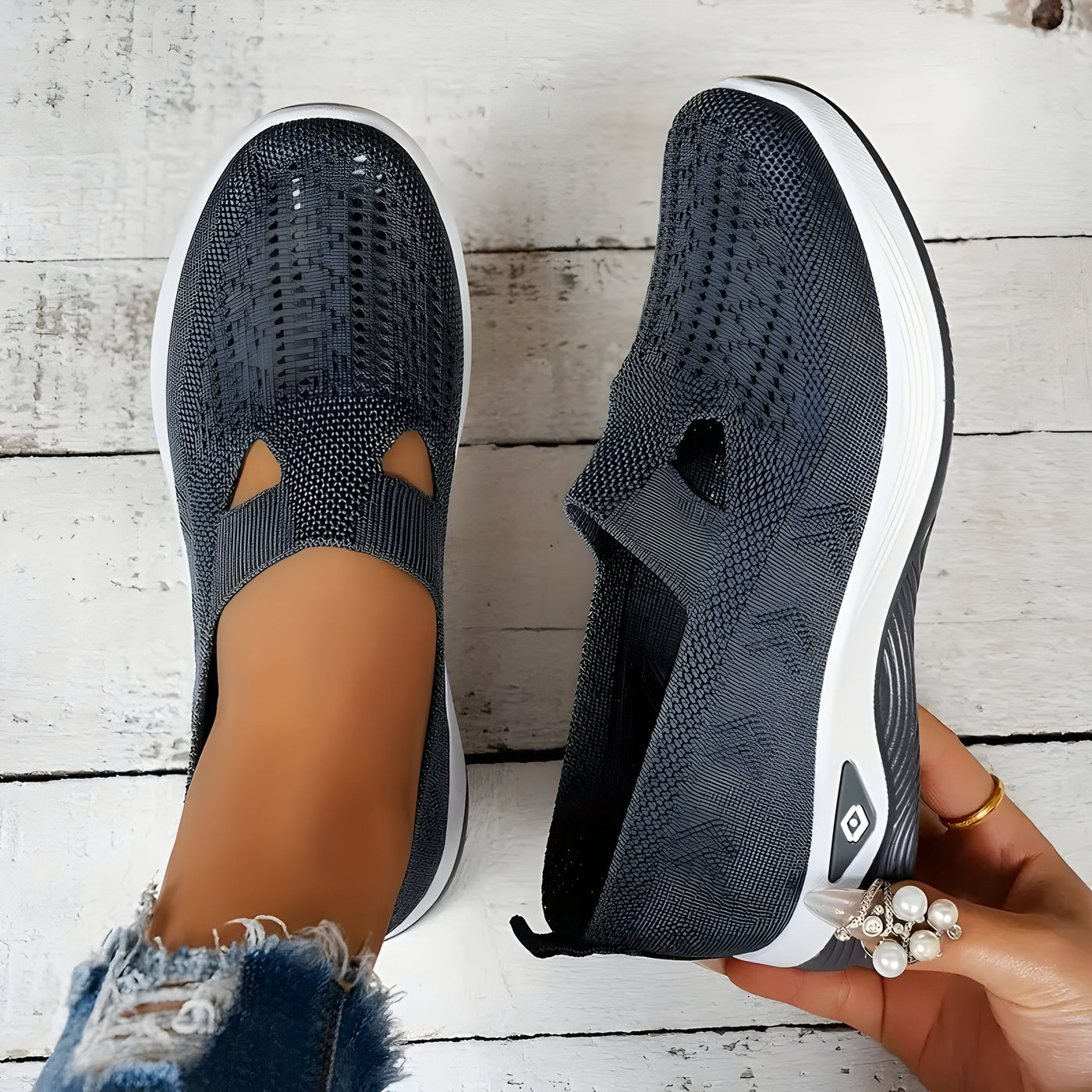 Myrna | Atmungsaktive Slip-On-Sneakers aus Mesh für Frauen