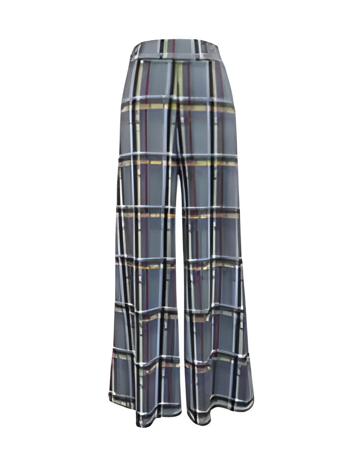 Carina | Women'S Fashion Karierte Hosen mit weitem Bein