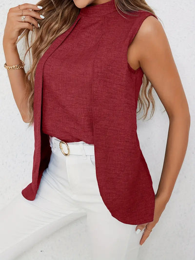 Rita | Mühelose Eleganz mit einer Solid Mock Neck Bluse