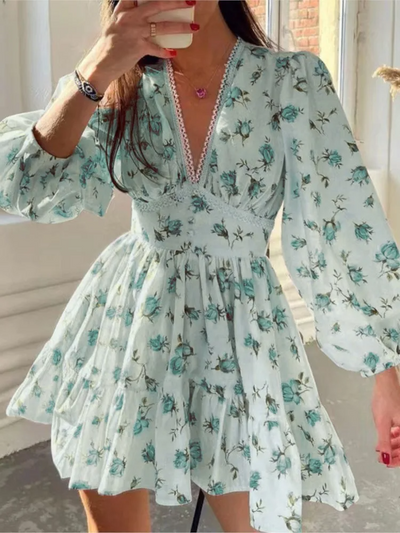 WW | Frühling neue Temperament süßes Modekleid