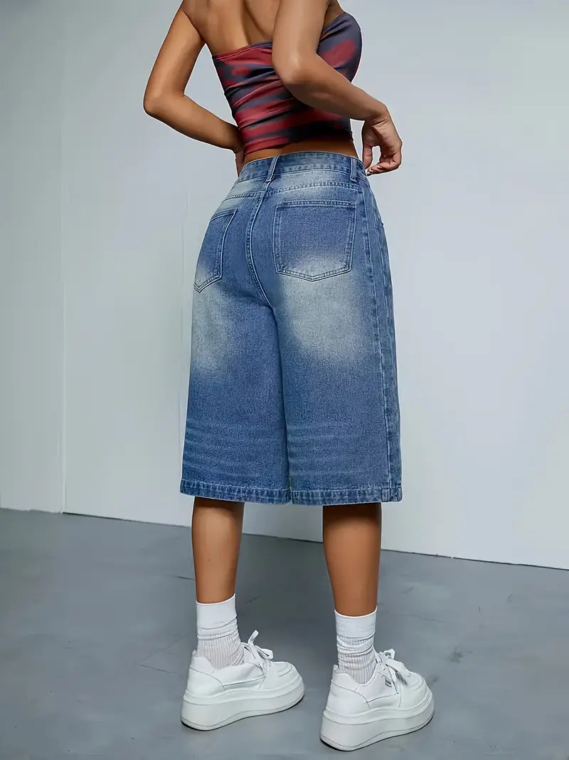 Laura | Mühelos schicke High-Waisted Denim-Shorts