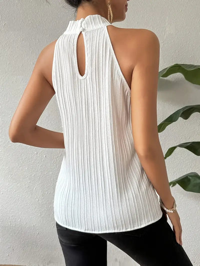 Sylvie | Elegantes zweifarbiges ärmelloses Trägertop für Frauen