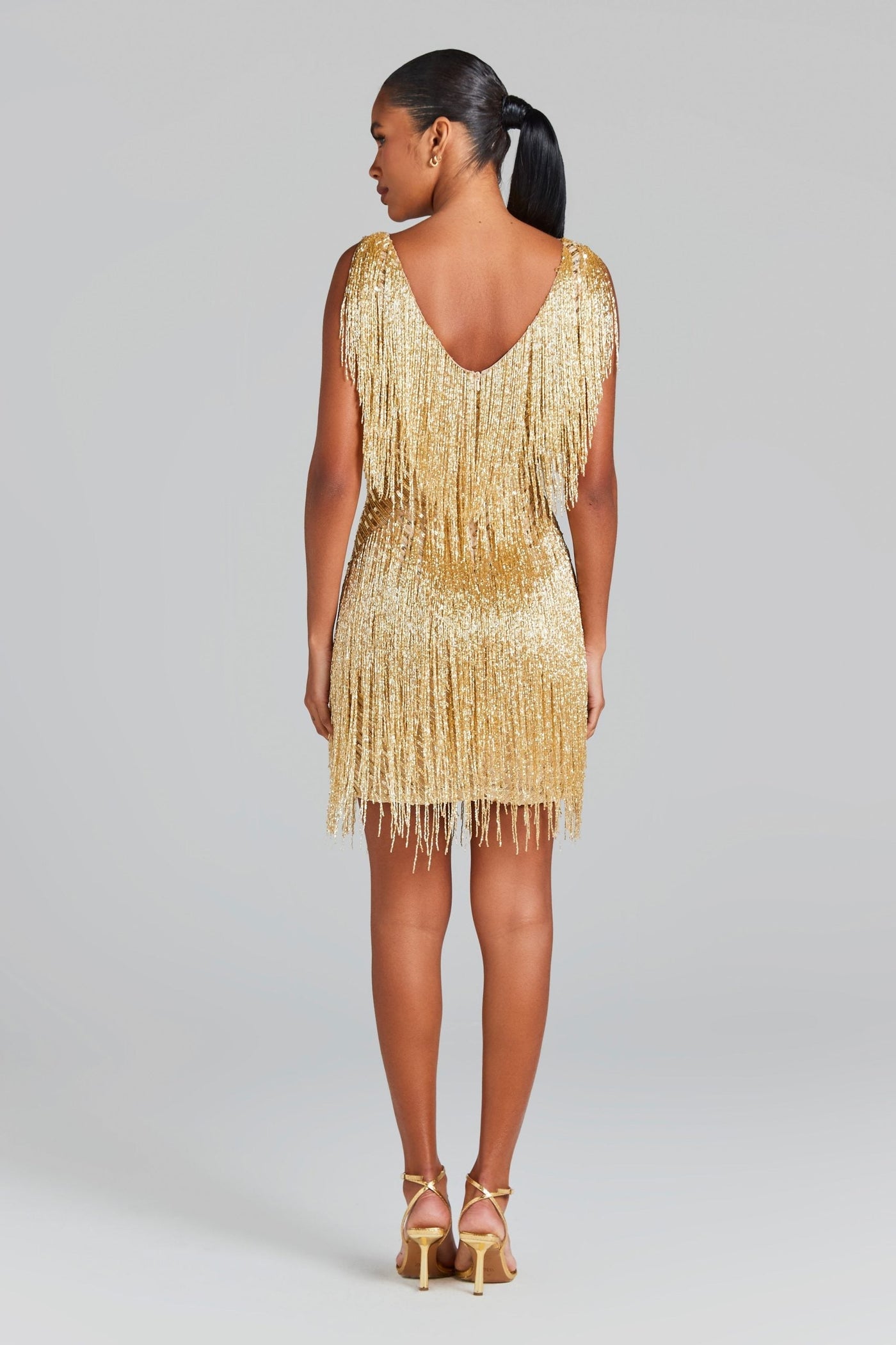 Avelena | Schimmer Fransenkleid