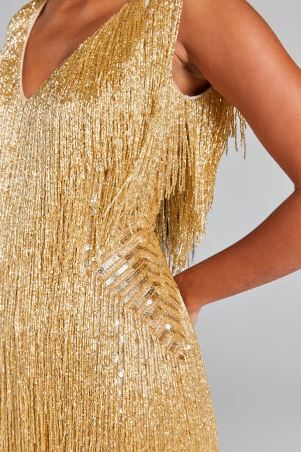 Avelena | Schimmer Fransenkleid