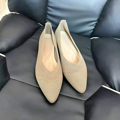 Charmaine | Damen Mode flache Schuhe, Casual Pointed Toe Knit Flats