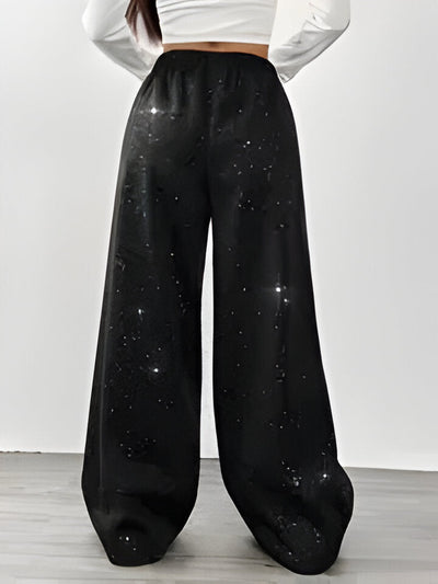 Angela | Women'S Casual Starry Galaxy Print Weite Hosenbeine