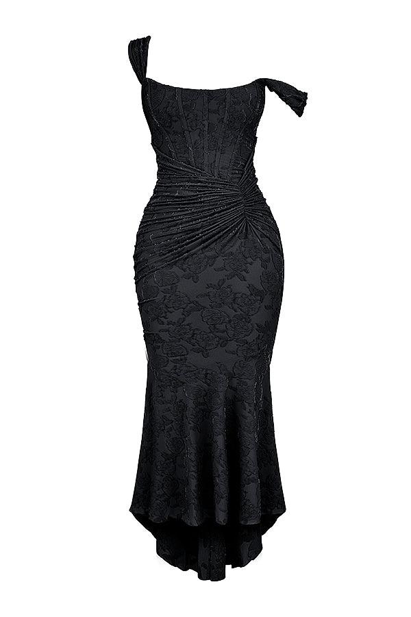 Abendkleid für Damen - Figurbetontes Midikleid mit Raffung für Hochzeiten
