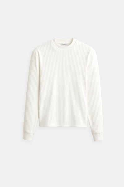 Luca | Feinripp-Langarmshirt für Herren – Minimalistisch & Vielseitig