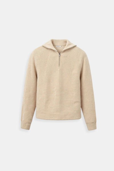 Strickpullover mit Reißverschlusskragen – Stilvoll & Bequem