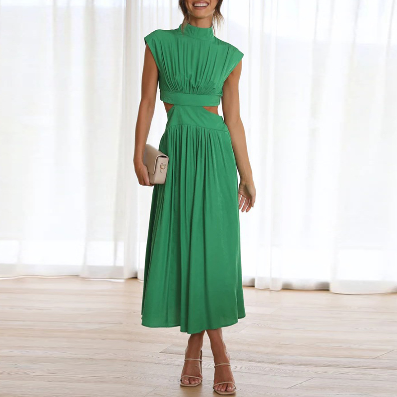 Adella - Modisches Cut-Out Plissee Kleid