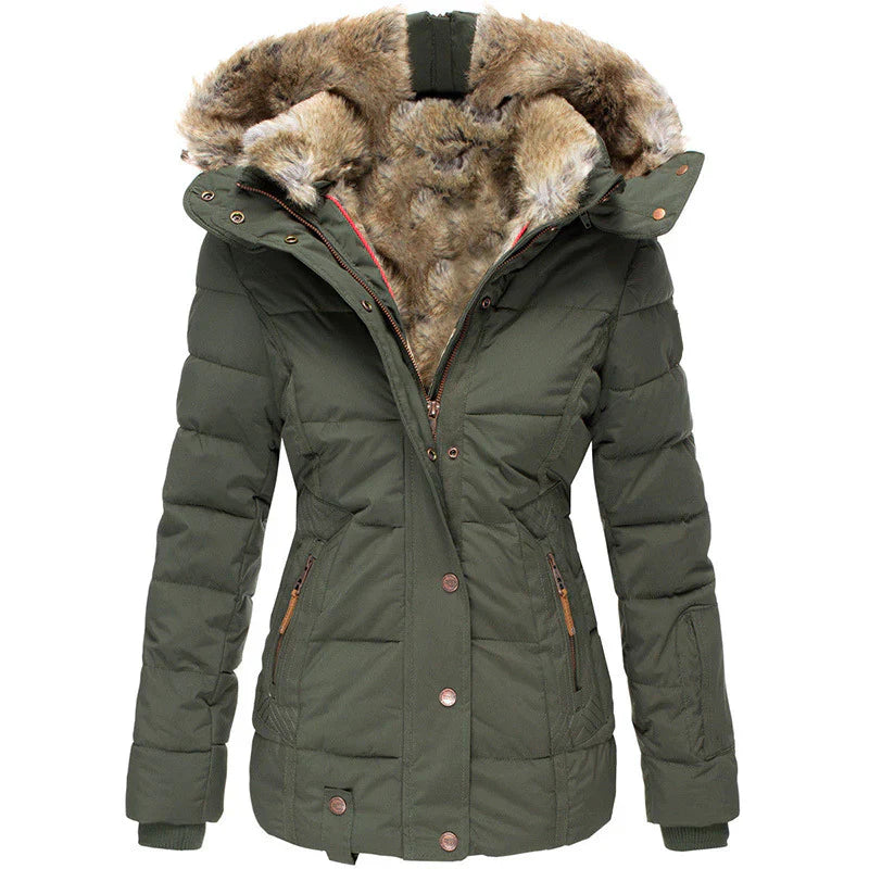 Zoë - Elegante Winterjacke mit Pelzfutter für Damen