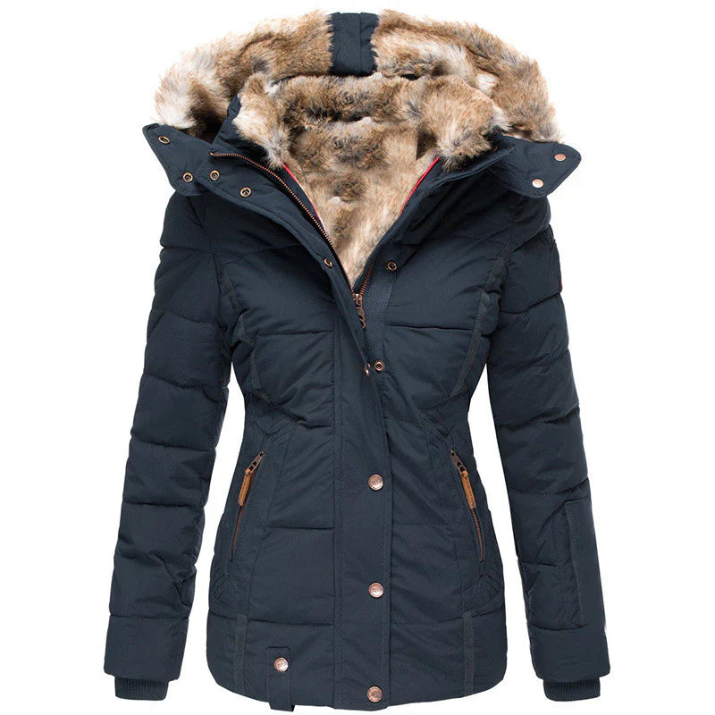 Zoë - Elegante Winterjacke mit Pelzfutter für Damen