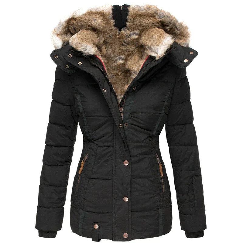 Zoë - Elegante Winterjacke mit Pelzfutter für Damen