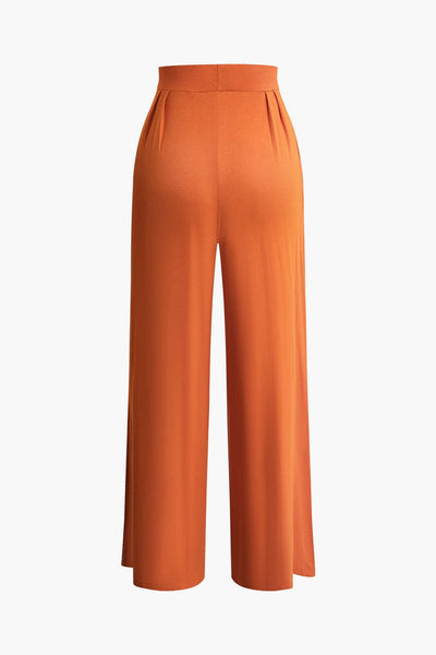 Lara | Elegantes Zweiteiler-Set mit Schleifen-Bandeau & Weitbein-Hose