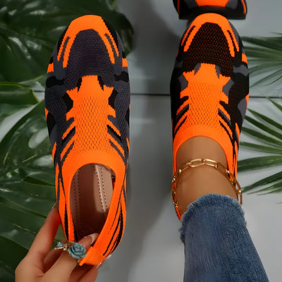 Kiana | Flache Schuhe mit Camouflage-Muster für Frauen