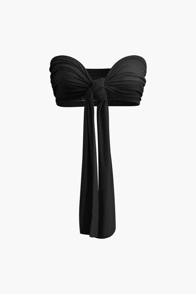 Lara | Elegantes Zweiteiler-Set mit Schleifen-Bandeau & Weitbein-Hose