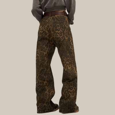 Eloise | Damen-Jeans mit Leopardenmuster
