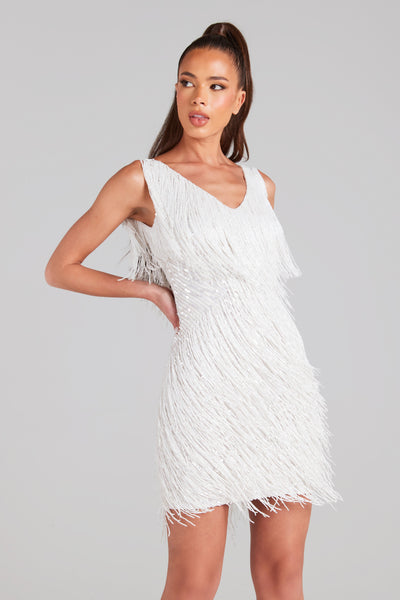 Avelena | Schimmer Fransenkleid