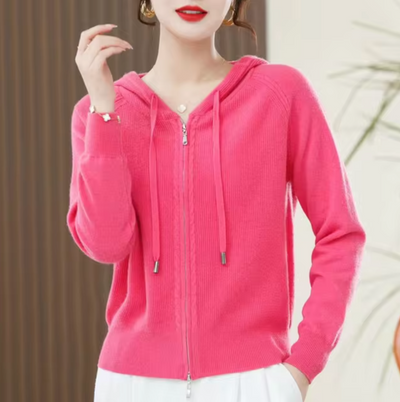 Kiana – Gestrickter Kaschmir-Hoodie