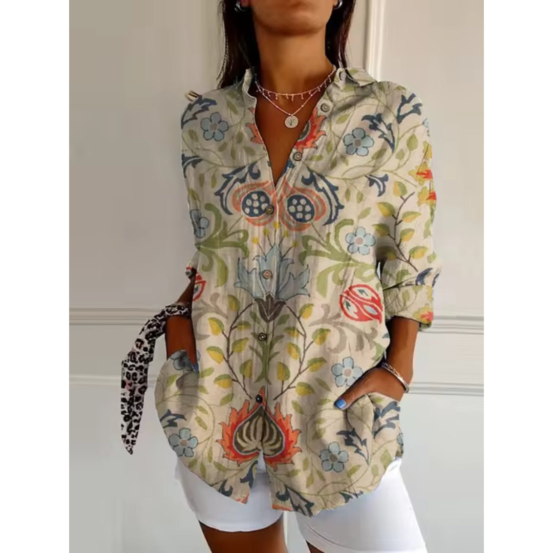 Alexandra - Bedruckt Klassische Bluse