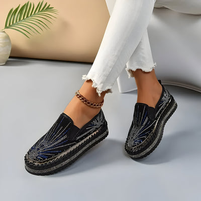 Bea | Elegante Damen Slipper mit funkelnden Strasssteinen