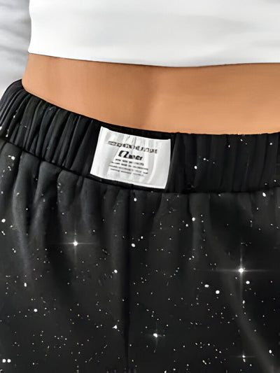 Angela | Women'S Casual Starry Galaxy Print Weite Hosenbeine