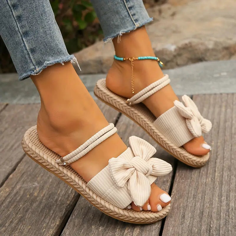Chiara | Damen Flip Flops mit Schleifendekor