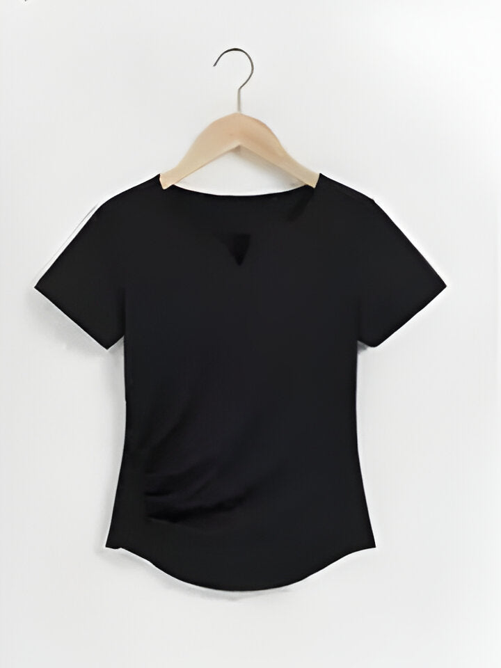 Ashley | Kurzärmeliges Yoga T-Shirt mit V-Ausschnitt für Frauen