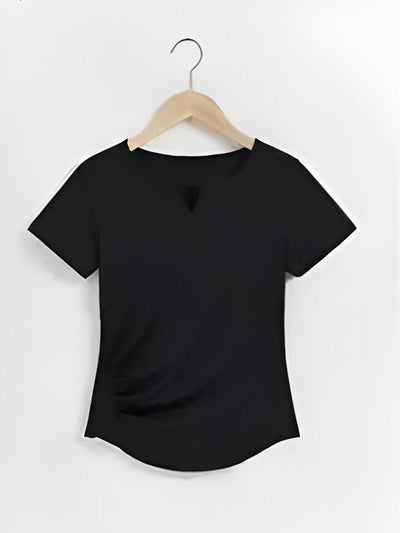 Ashley | Kurzärmeliges Yoga T-Shirt mit V-Ausschnitt für Frauen