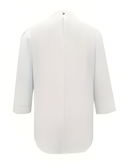 Maybelle | Elegante Bluse mit Blumendruck und hohem Ausschnitt