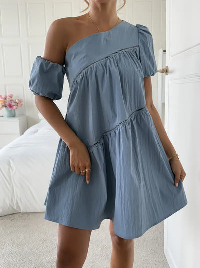 Saoirse | Elegantes schulterfreies Rüschenkleid für Damen