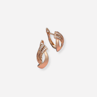 Yasmine | Elegante Ohrringe mit eingefassten Steinen aus hochwertigem Material