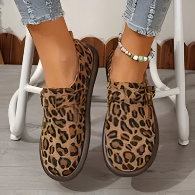 Patricia | Flache Schuhe mit Leopardenmuster für Frauen