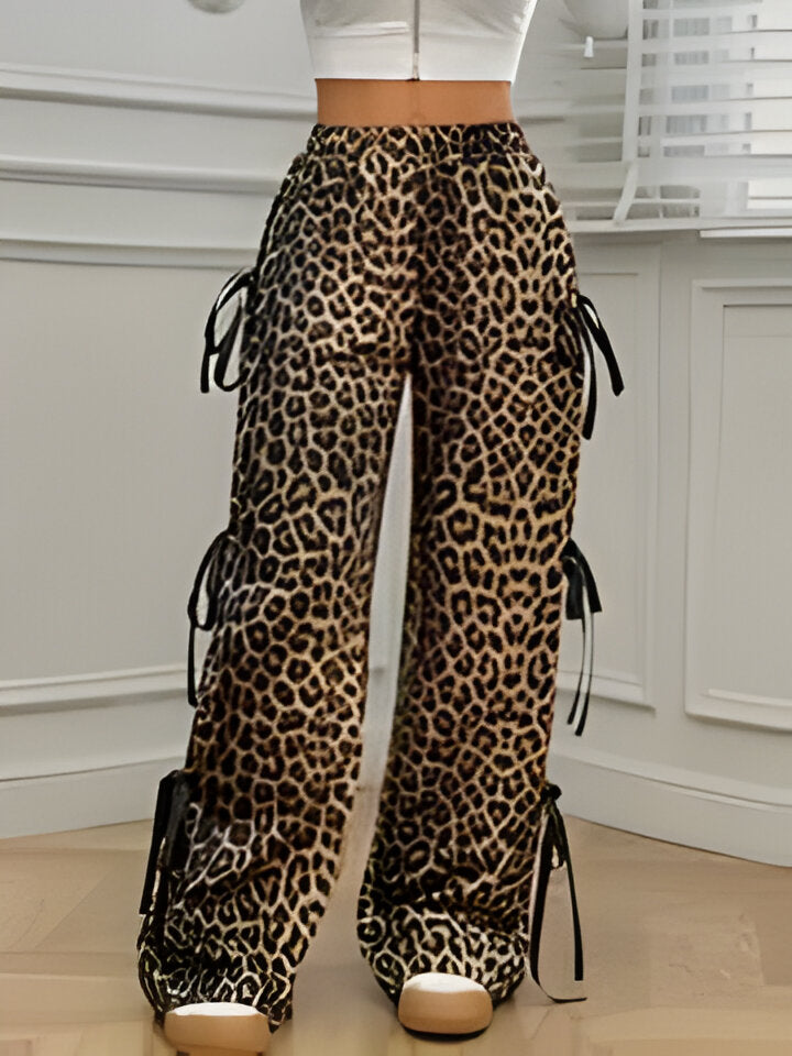 Mica | Schicke Hose mit Leopardenmuster und weitem Bein