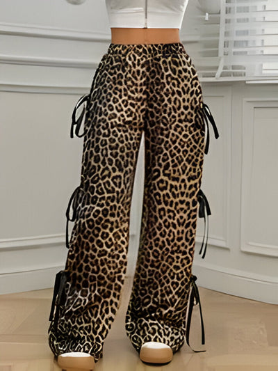 Mica | Schicke Hose mit Leopardenmuster und weitem Bein