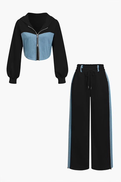 Hope | Sportliches Zweiteiler-Set mit Denim-Details