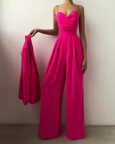 Alexandra | Frauen ärmelloser Jumpsuit mit hoher Taille