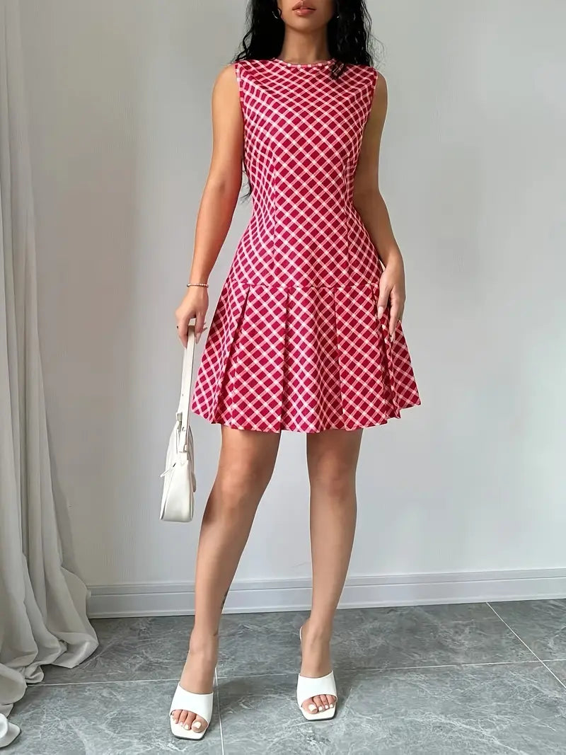 Marlena | Lässiger Chic, elegantes ärmelloses Kleid in A-Linie für Frauen