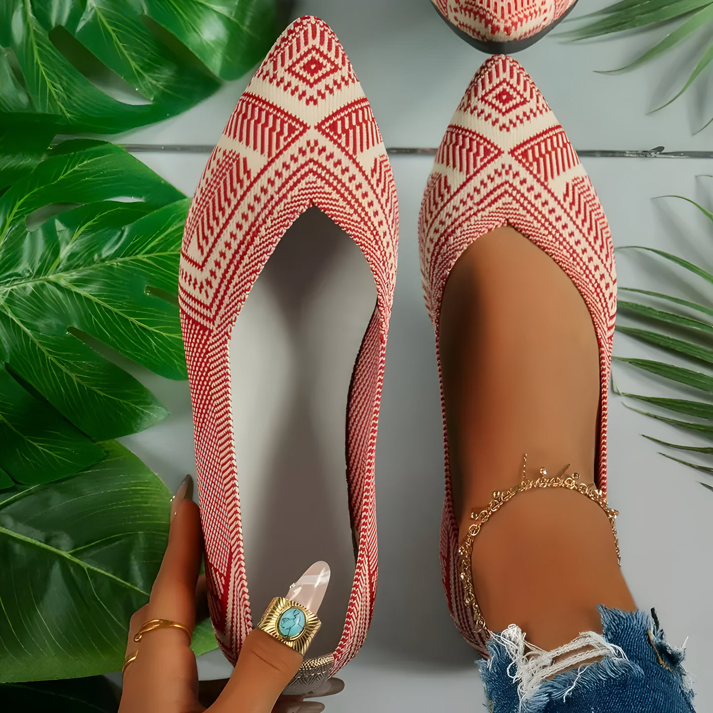 Laura | Flache Schuhe für Frauen aus Strick