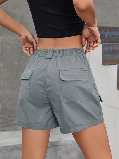 Emy | Damen Cargo-Shorts mit hoher Taille