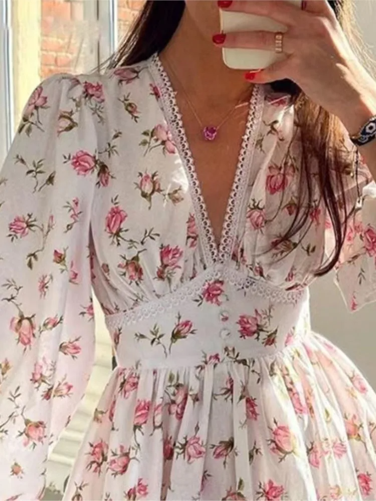 WW | Frühling neue Temperament süßes Modekleid