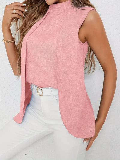 Rita | Mühelose Eleganz mit einer Solid Mock Neck Bluse