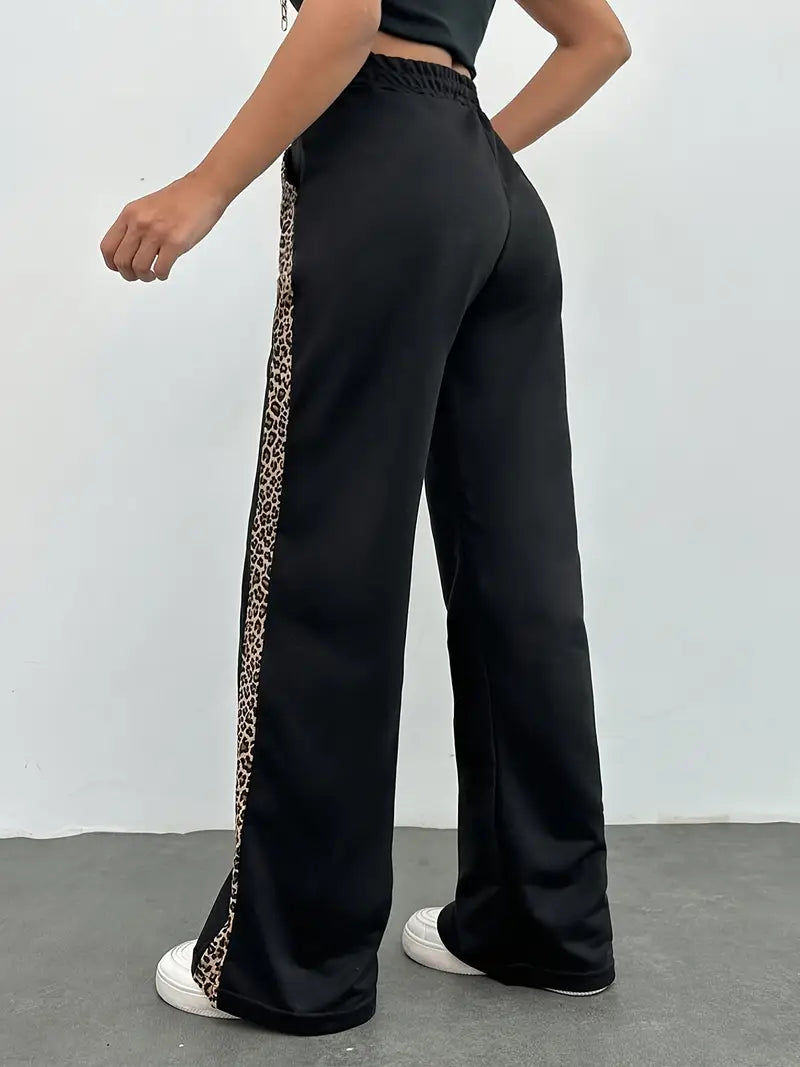 Hermione | Mutige Leopard-Print-Hose mit Seitenschlitz – Entfessle deinen wilden Stil